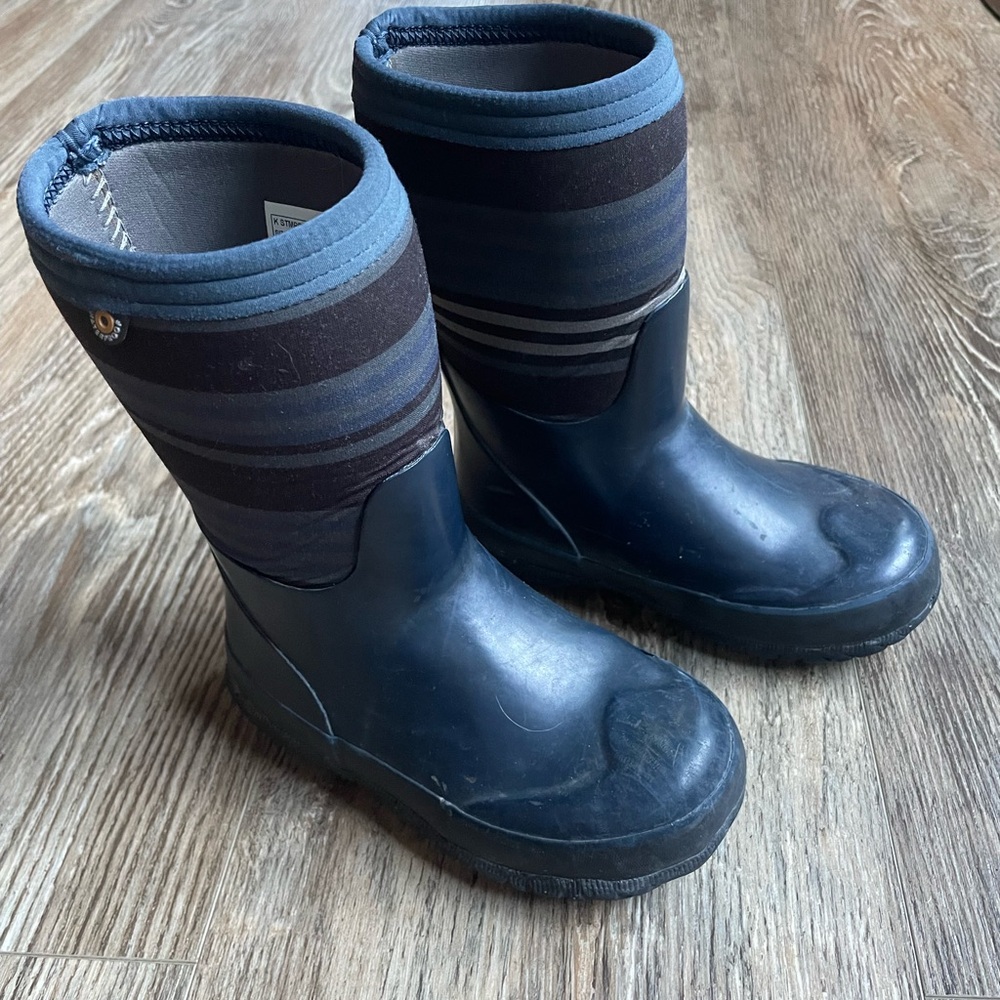 Bogs Kids Striped Boots - Navy and Black